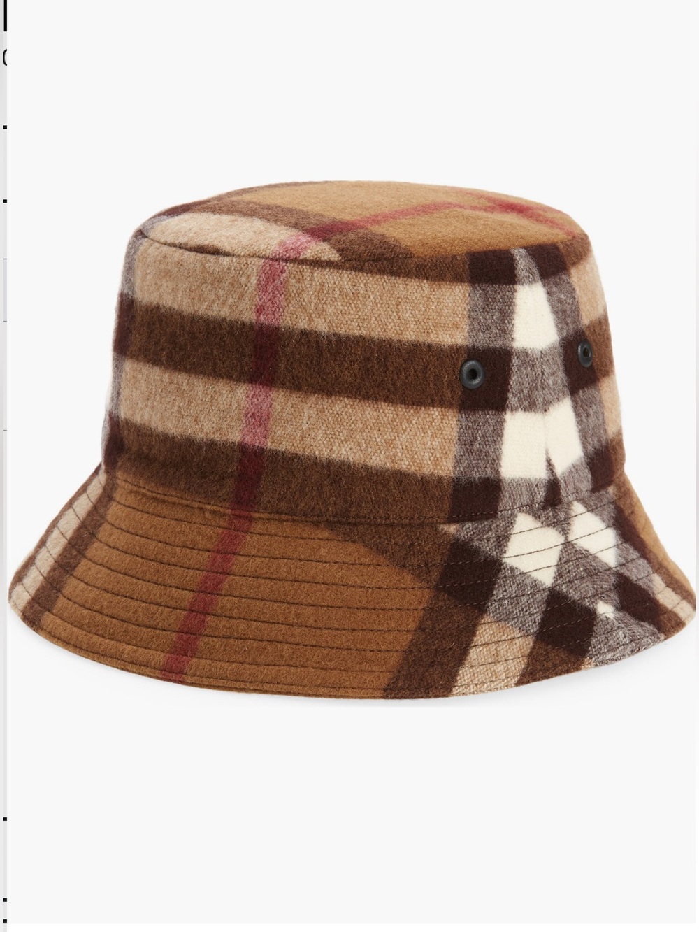 Burberry Brown Plaid Bucket Hat